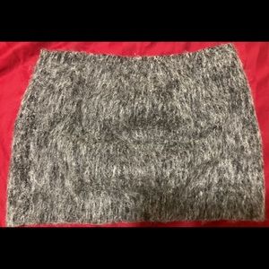 Uniqlo Wool and Mohair Grey Micro Miniskirt